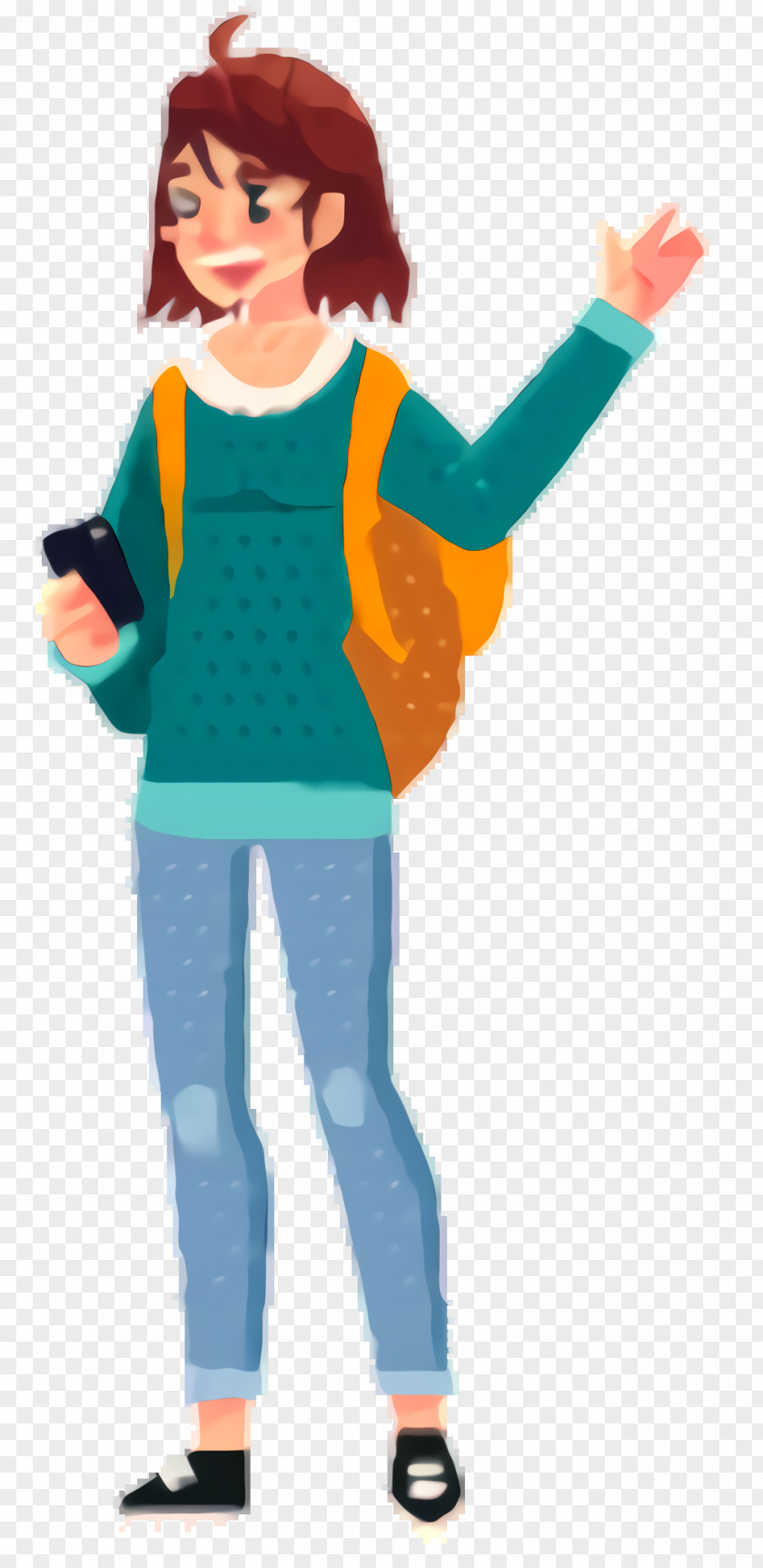 Gesture Standing Boy Cartoon PNG