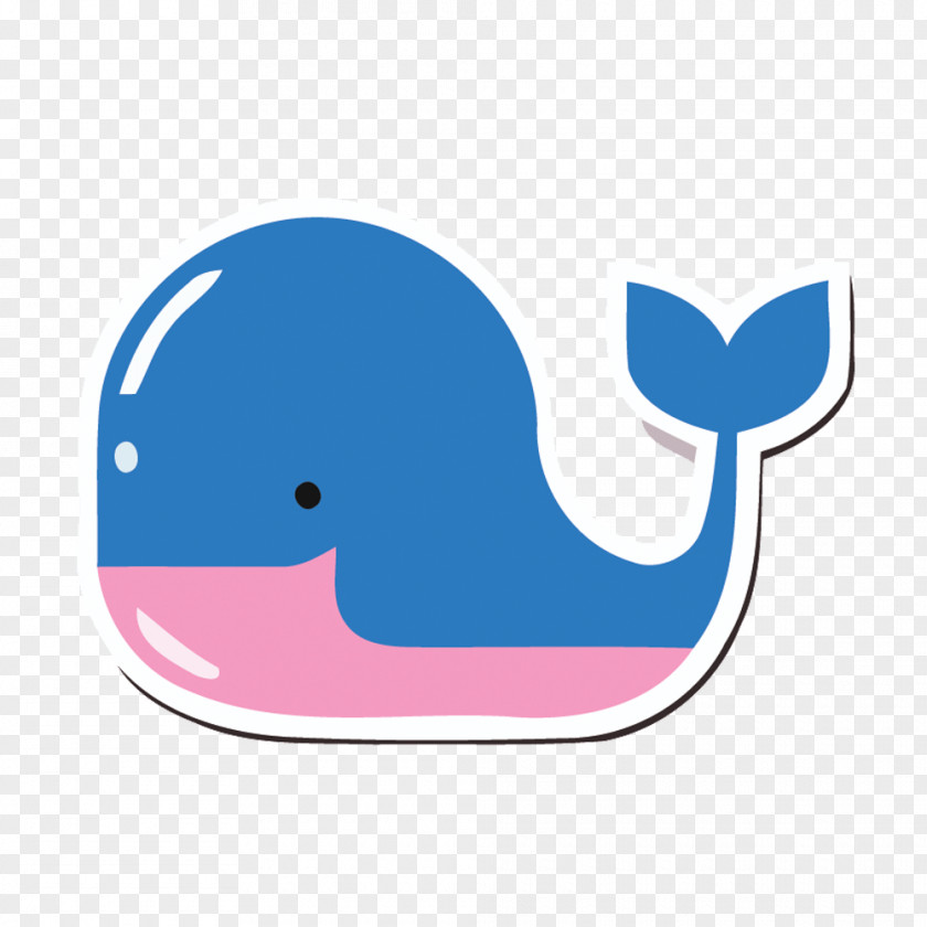 Vector Cartoon Whale Decorative Material Clip Art PNG