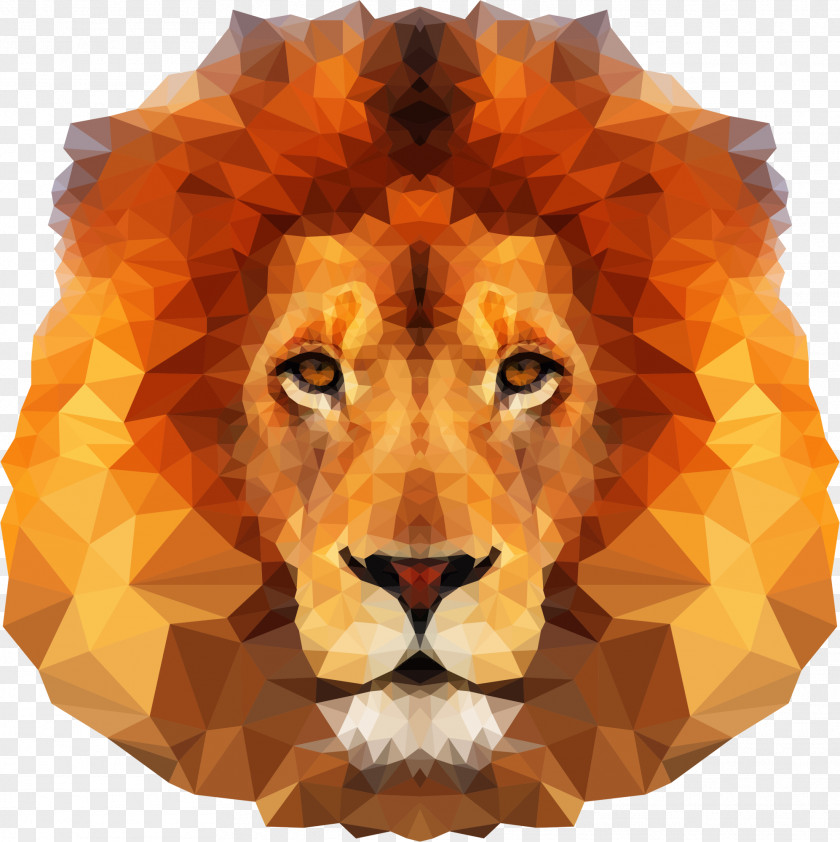 Lion Lionhead Rabbit T-shirt Low Poly PNG