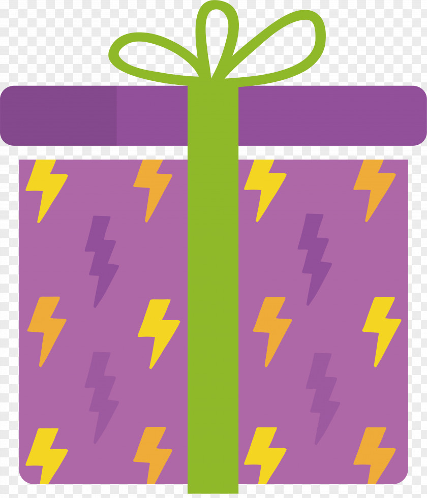 Purple Gift Box Design PNG