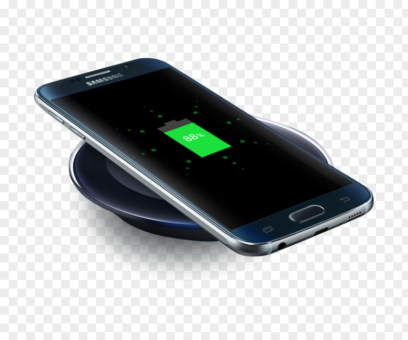 Samsung Galaxy S6 Edge S8 Battery Charger Inductive Charging Qi PNG