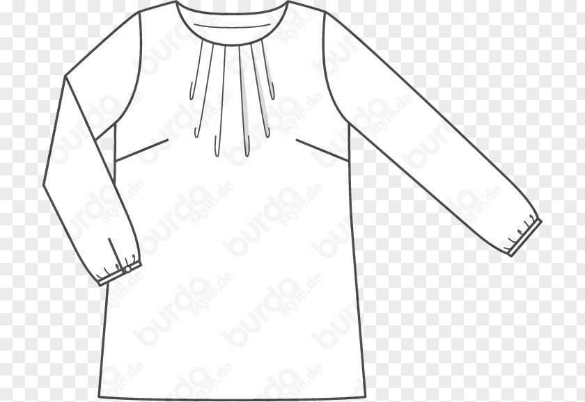 Chiffon T-shirt Burda Style Blouse Sleeve Pattern PNG