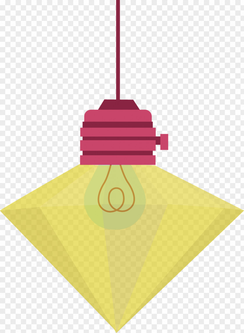 Flat Creative Cartoon Lamp Creativity Designer PNG