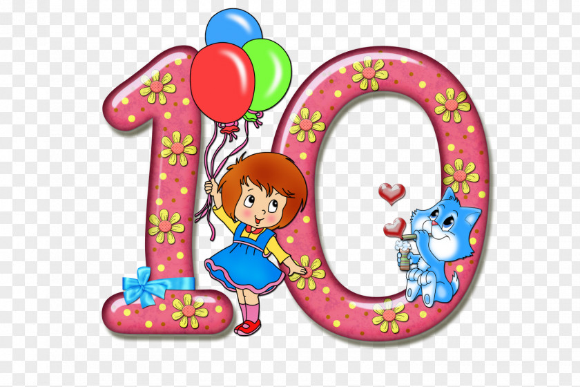 Number Two Doodle Digits Party Supply Clip Art PNG