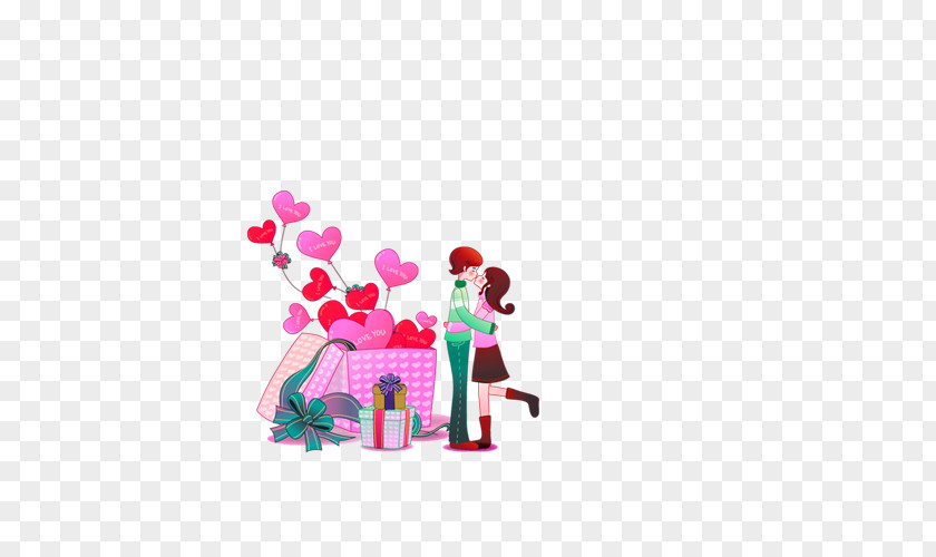 Valentine's Day Cartoon Romance PNG