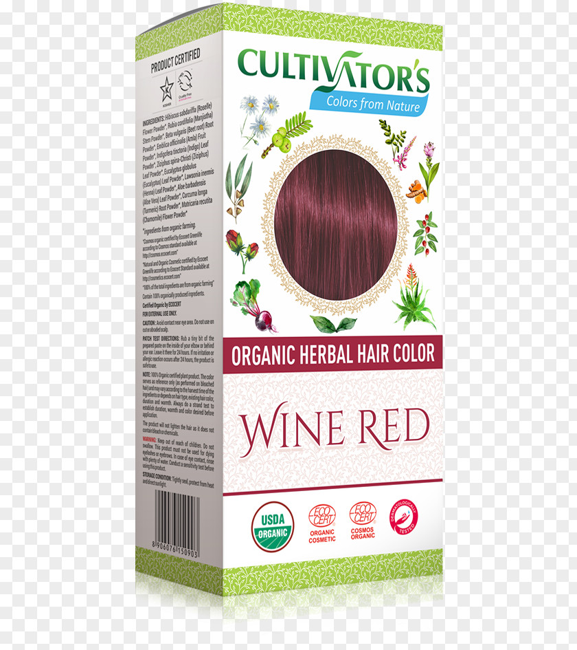 Wine Red Organic Food Henna Hair Coloring Cultivator Human Color PNG