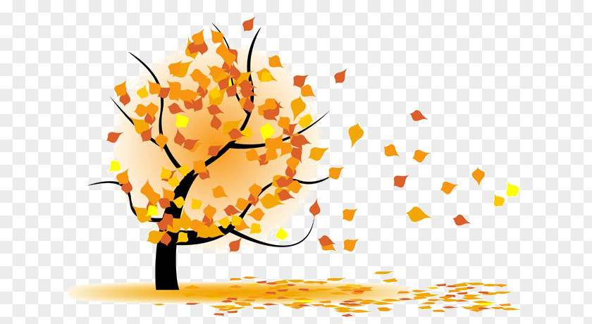 Autumn Tree Day Week Message Emoticon Image PNG