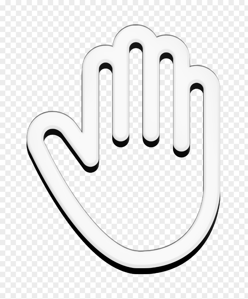 Palm Icon Hand Minimal Universal Theme PNG