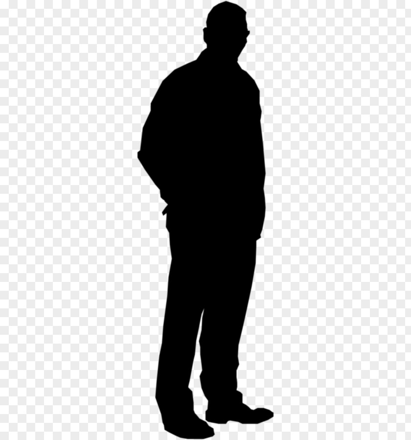 Silhouette Standing Person Man Clip Art PNG