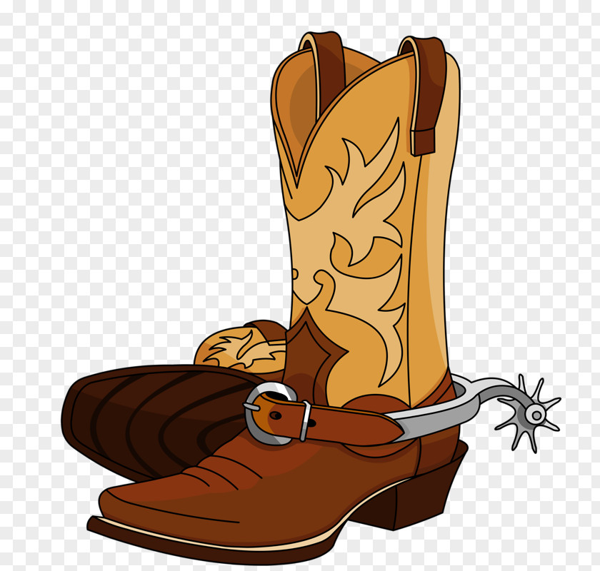 Tall Boots American Frontier Cowboy Stock Photography Set PNG
