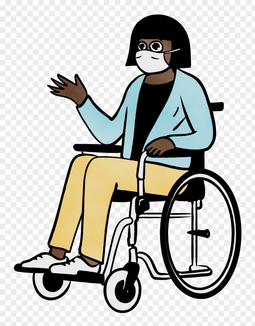 Wheelchair Chair Sitting Cartoon Meter PNG