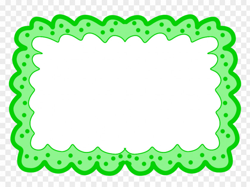 Bubble Border Green Leaf Line Clip Art PNG