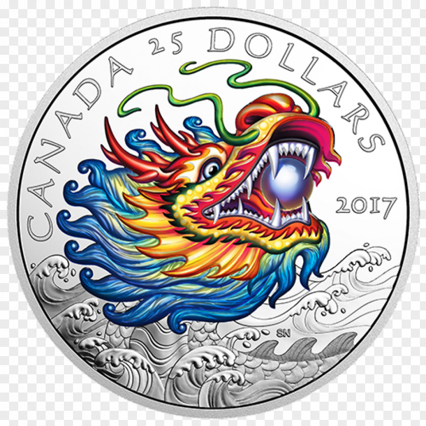 Coin Dragon Boat Festival Silver PNG