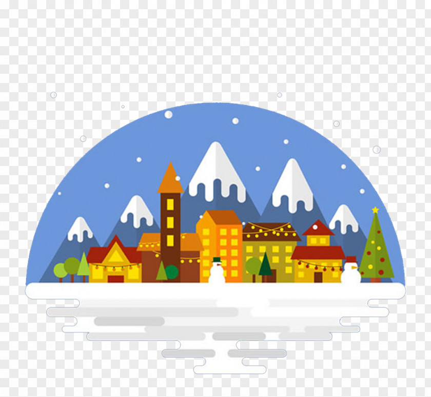 Christmas Eve Winter Poster Illustration PNG