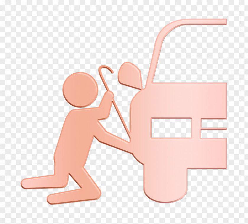Robber Silhouette Trying To Steal Car Part Icon People Criminal Minds PNG