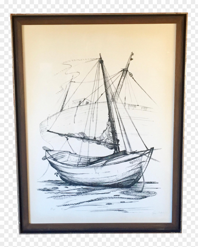 Sail Sailboat Brigantine Drawing Painting PNG