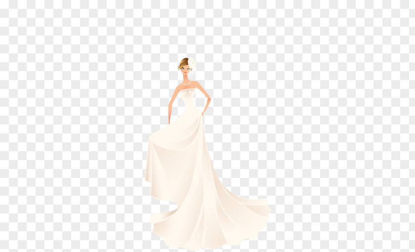 Vector Elements Wedding Dress Beauty Shoulder Satin Bride PNG