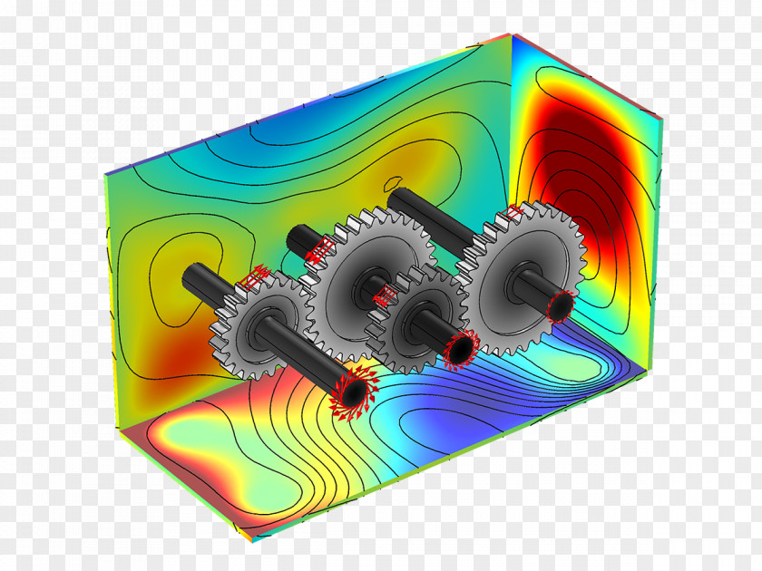 Gear Train COMSOL Multiphysics Dynamics Finite Element Method Multibody System PNG