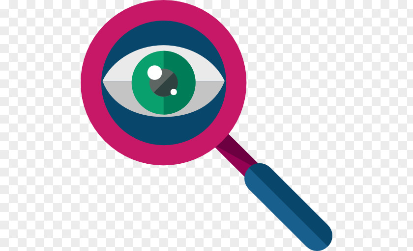 A Cartoon Magnifying Glass Icon PNG