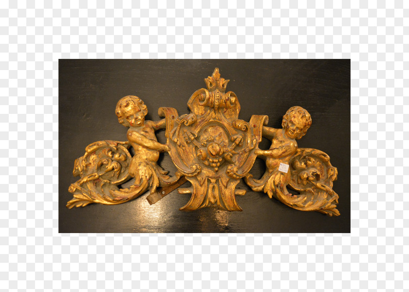Antique 01504 Carving Bronze Gold PNG