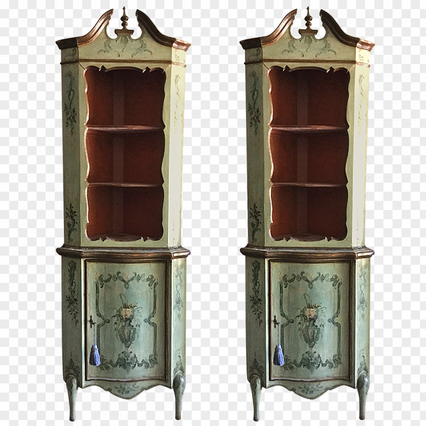 Hand Painted Coffee Cupboard Shelf Cabinetry Bathroom Cabinet Curio PNG