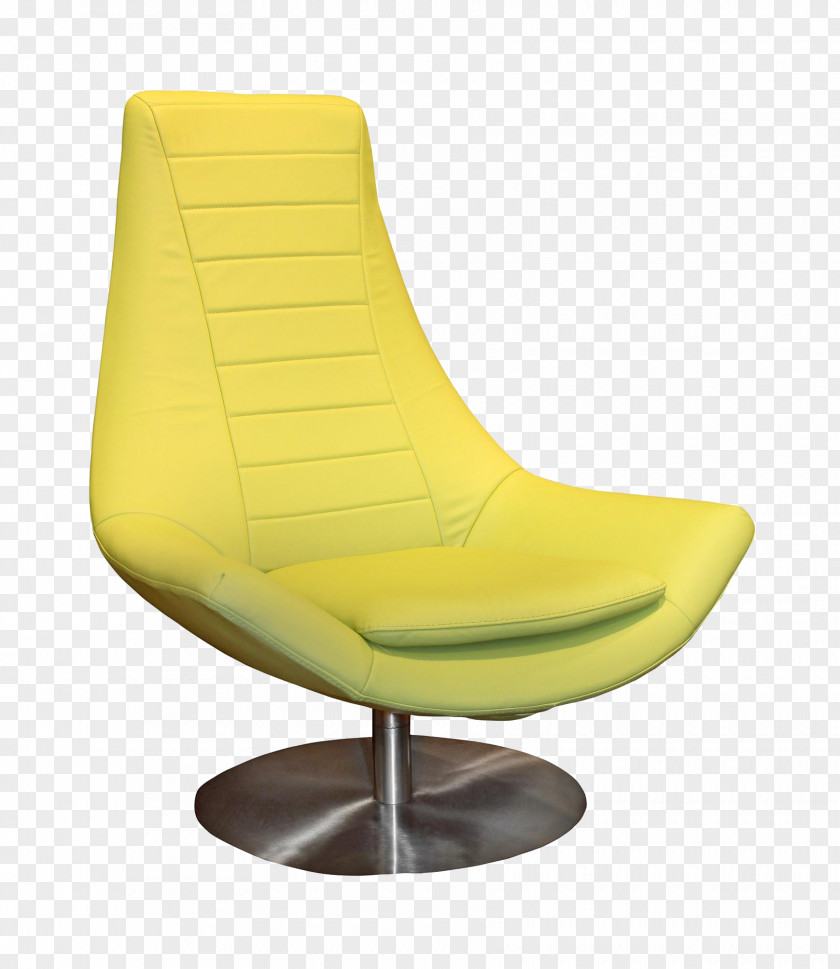 European Simple Single Sofa Yellow Comfort Furniture PNG