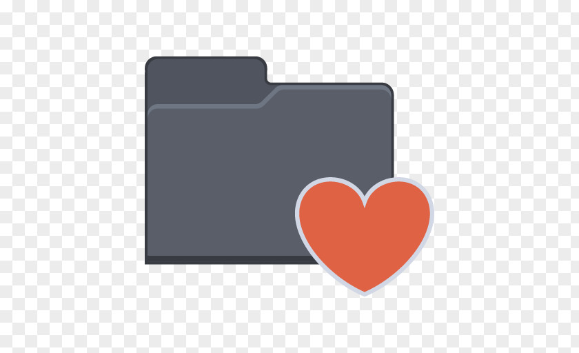 Folders Heart Directory Bookmark PNG