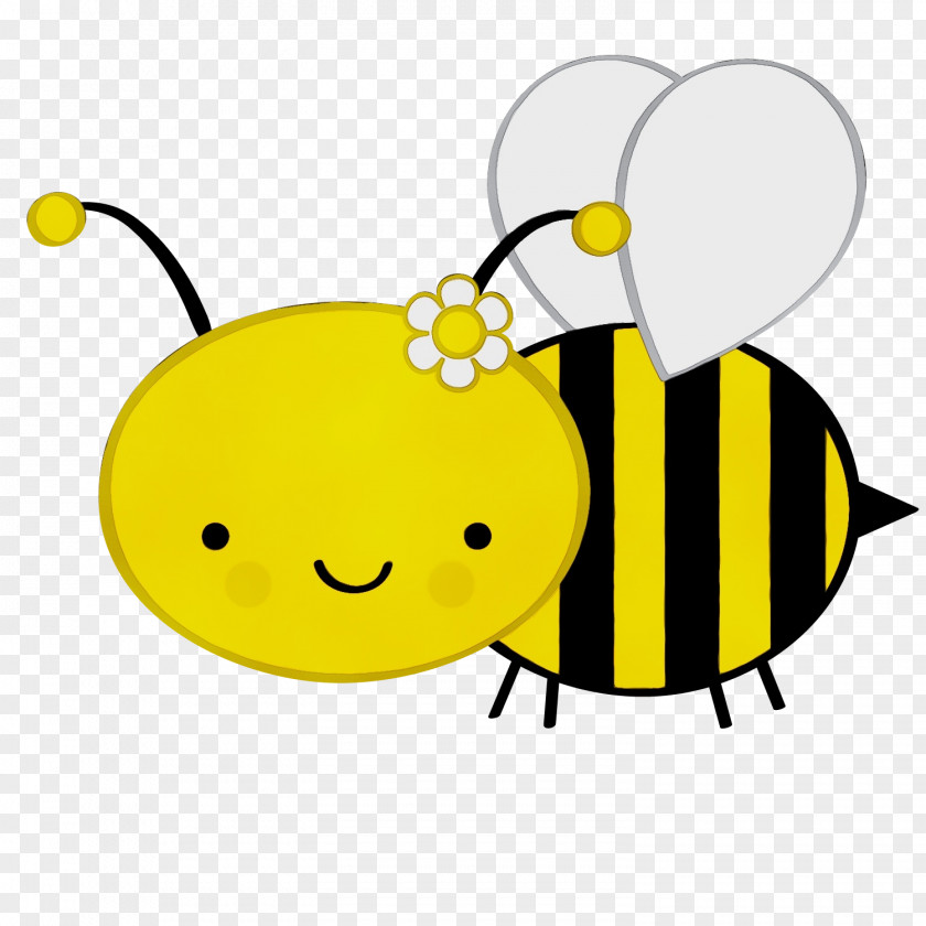 Happy Smile Bee Background PNG