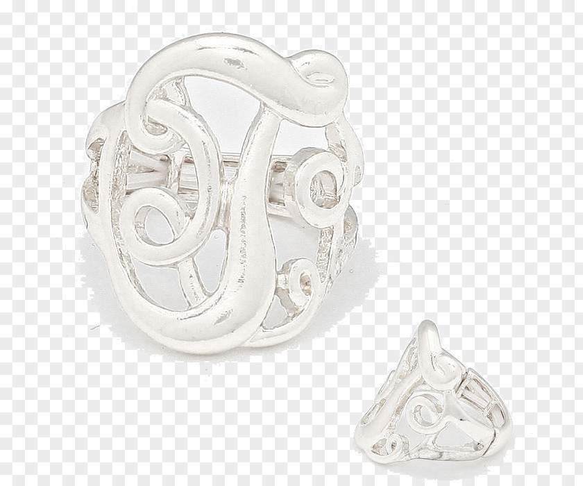 Monogram Rings Body Jewellery Silver Product Design Platinum PNG