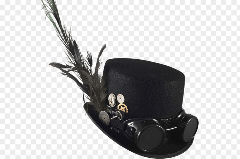 Steampunk Goggles Top Hat Costume PNG