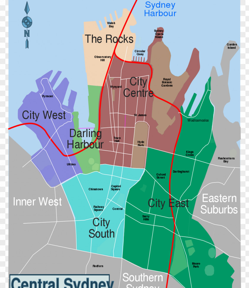 Map The Domain, Sydney City Suburb PNG