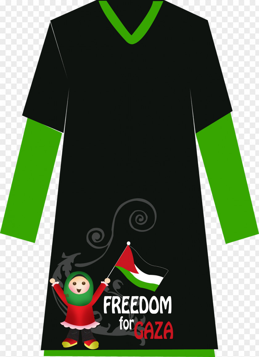 T-shirt Logo Outerwear Sleeve Green PNG