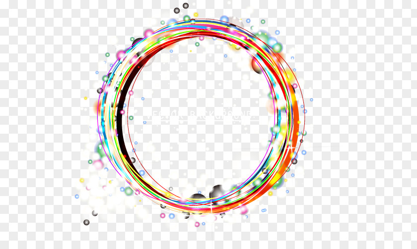 Color Light Effect Circle Frame Theme Clip Art PNG