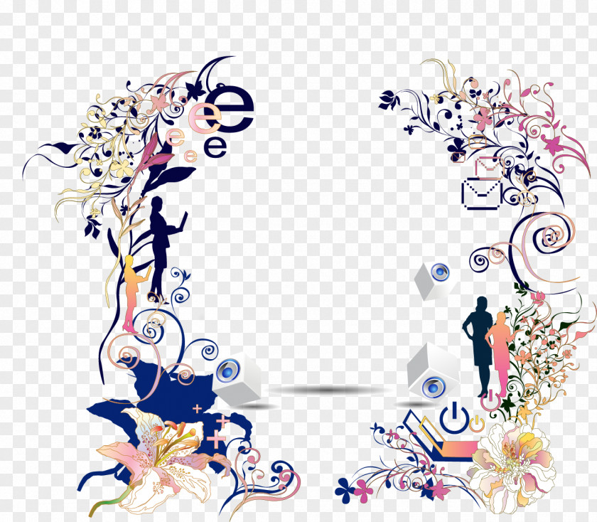 Floral Decoration Graphic Design Text Illustration PNG