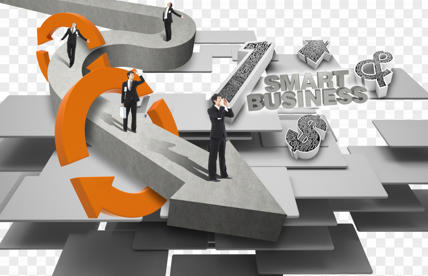Business Men And Arrows Ring Education Poster Brand PNG