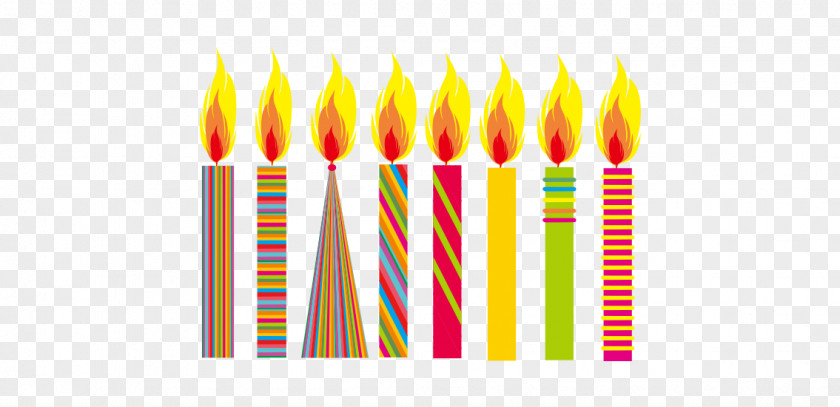 Cartoon Illustration Candle Vector Birthday PNG