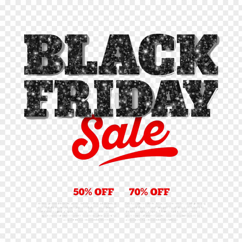 Black Friday Poster HD Buckle Material Font PNG
