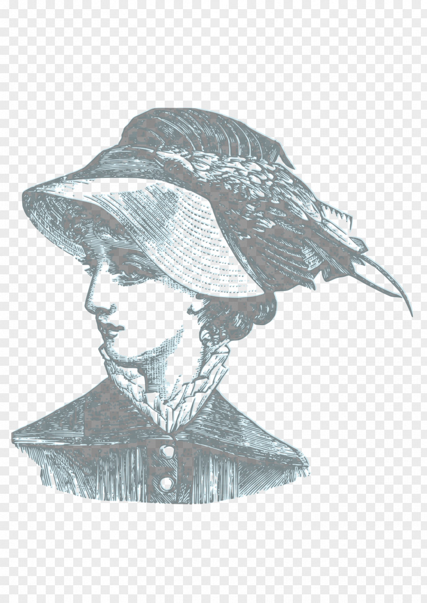 Elegant Woman Victorian Era Clip Art PNG