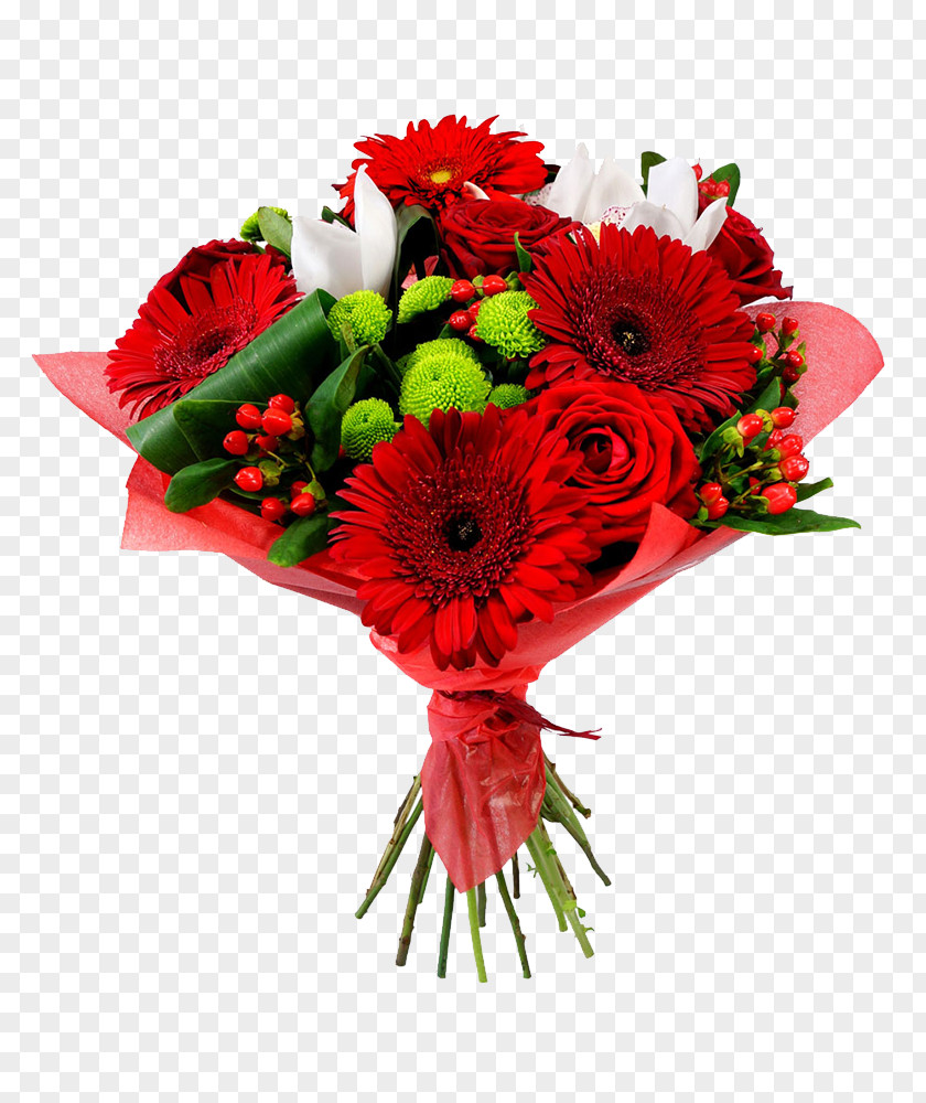Red Bouquet Flower Love Rose Wedding PNG