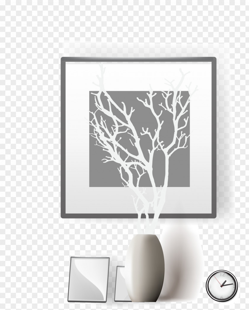 Gray Frame Plant PNG