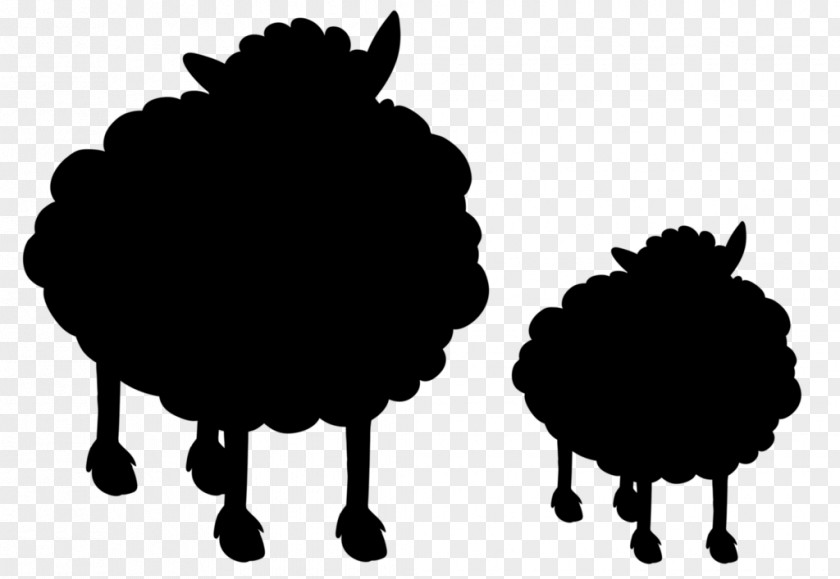 Sheep Blackandwhite Cartoon PNG