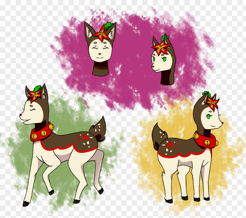 Horse Reindeer Christmas Ornament Cartoon PNG