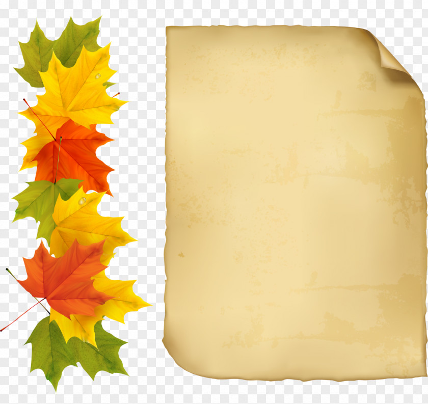 Leaves Hand-painted Autumn Picture Frames Clip Art PNG