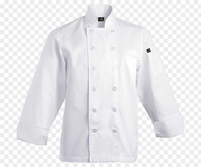 White Short Sleeves Chef's Uniform T-shirt Sleeve Jacket Lab Coats PNG