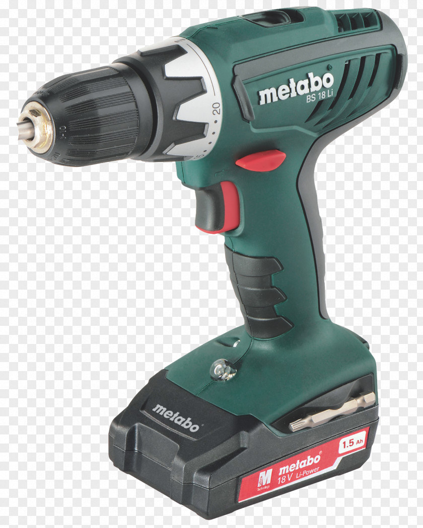 Blic Screw Gun Metabo BS 18 Cordless Drill V 1.3 Ah Li-ion Incl. Spare Battery Augers PNG