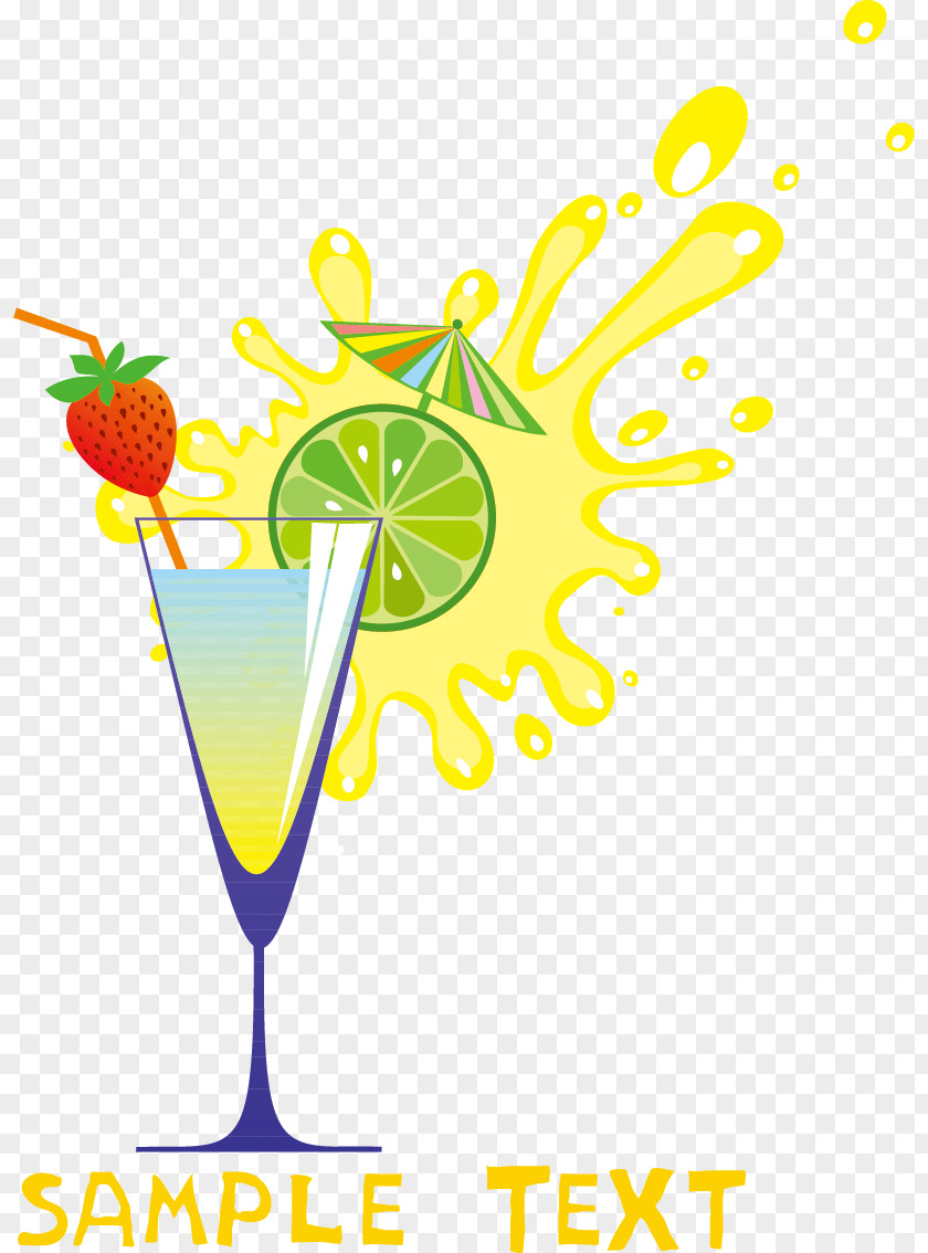 Cartoon Exquisite Cocktail Orange Juice Smoothie Apple PNG