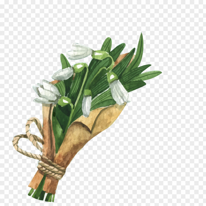 A Bouquet Of Painted Narcissus Vector Material Euclidean PNG