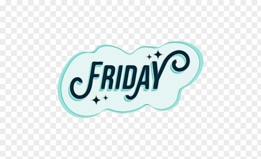 Friday Sticker Logo Text Label PNG