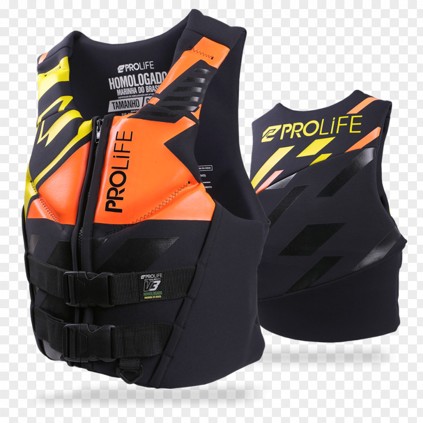 Laranja Life Jackets Neoprene Waistcoat Lifeguard Personal Water Craft PNG