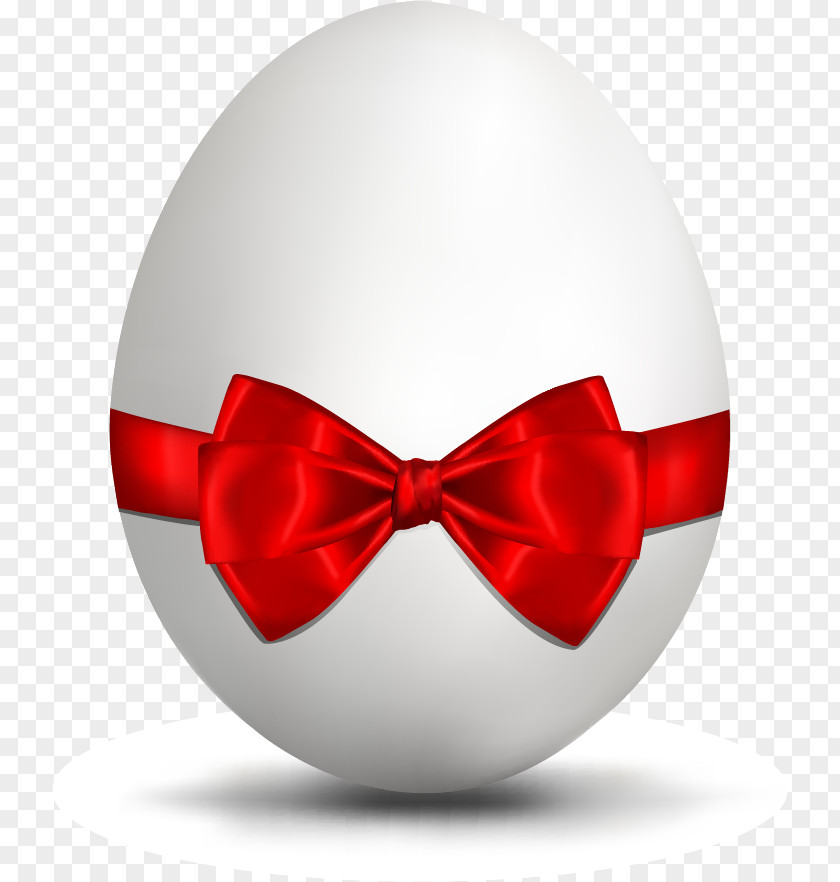 Vector Hand-painted Eggs And Bow Easter Egg Clip Art PNG